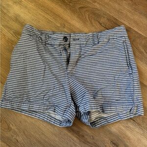 GAP Blue and White Striped Khaki Shorts
